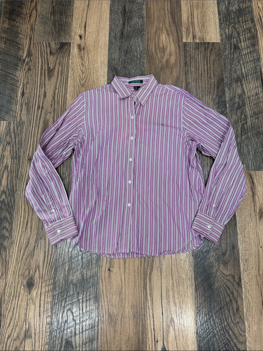 Lauren Ralph Lauren Pink Striped Dress Shirt
